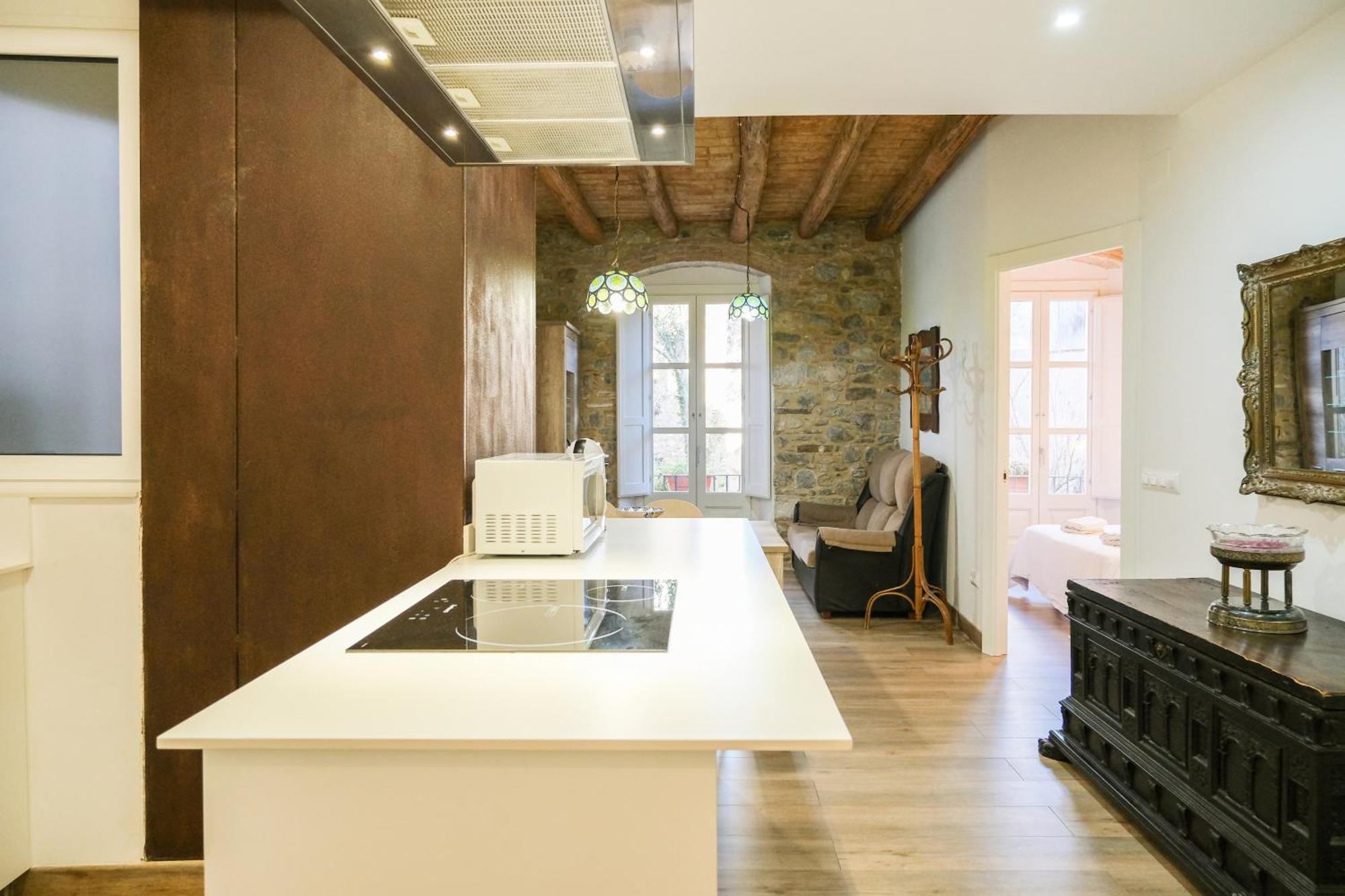 Ganganell Centre Apartamento Con Patio Besalú Kültér fotó